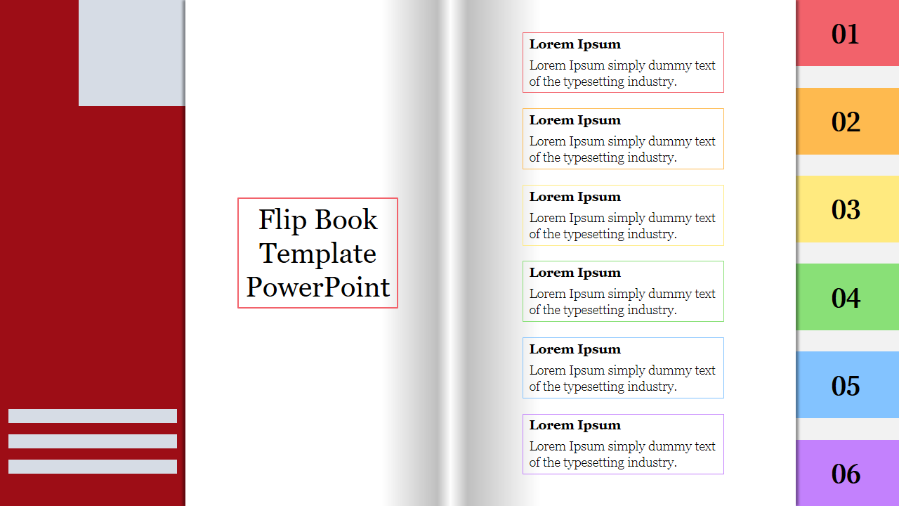Flip Book Template PowerPoint